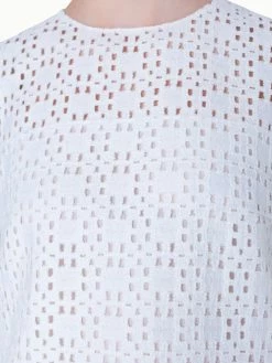 AKRIS Blouse With Plaid Embroidery -AKRIS sale 20181213 3023 e