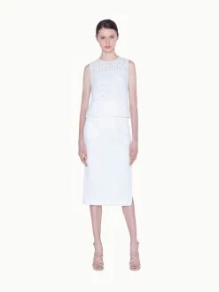 AKRIS Blouse With Plaid Embroidery -AKRIS sale 20181213 30277 e