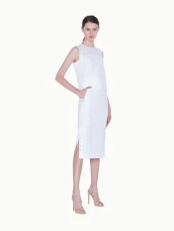 AKRIS Blouse With Plaid Embroidery -AKRIS sale 20181213 30311 e