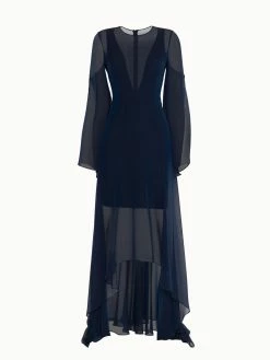 AKRIS Long Evening Dress In Silk -AKRIS sale 2019043 6431 01 084551 579 e