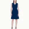 AKRIS Dress In Wool Double Face Wrap Style