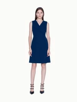 AKRIS Dress In Wool Double Face Wrap Style