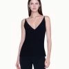 AKRIS Silk Crêpe Tank Top With Spaghetti Straps