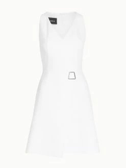 AKRIS Wrap Style Dress In Cotton Sillk With V-Neck 13 AKRIS Wrap Style Dress In Cotton Sillk With V-Neck -AKRIS sale 20190820 5474 e