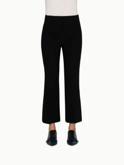 AKRIS Cropped Flared Double Face Wool Pants