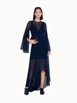 AKRIS Long Evening Dress In Silk