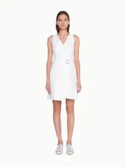 AKRIS Wrap Style Dress In Cotton Sillk With V-Neck 9 AKRIS Wrap Style Dress In Cotton Sillk With V-Neck -AKRIS sale 20191008 610 e