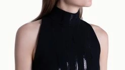 AKRIS Sheath Dress In Silk Crepe And Sequin Stripes -AKRIS sale 445750