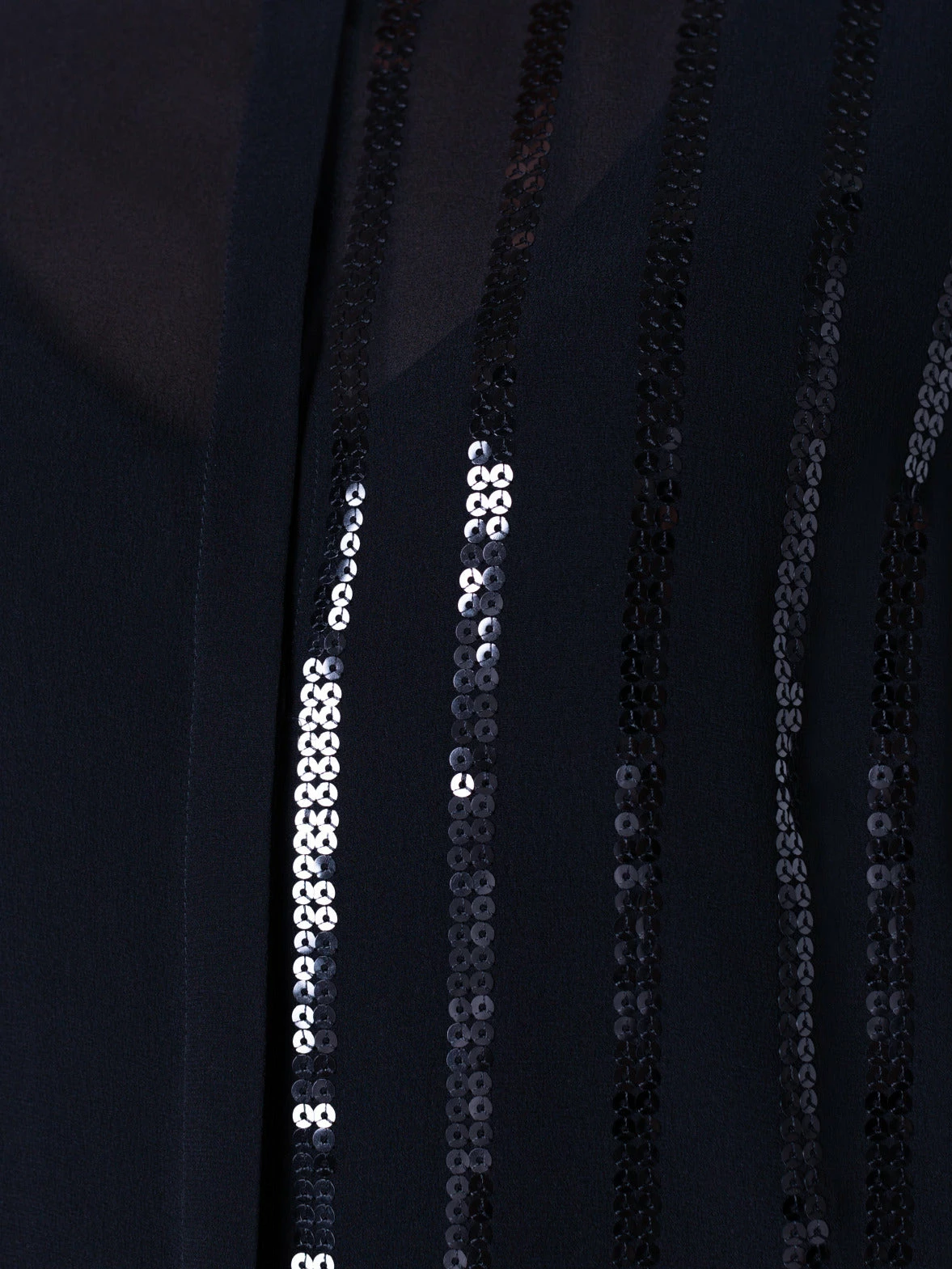 AKRIS Blouse In Silk Georgette With Sequin Stripes Embellishment 8 AKRIS Blouse In Silk Georgette With Sequin Stripes Embellishment - Image 8