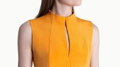 AKRIS Gown In Silk Crêpe Bi-Color With Asymmetrical Hem -AKRIS sale 445942