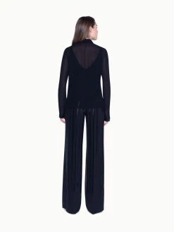 AKRIS Blouse In Silk Georgette With Sequin Stripes Embellishment 13 AKRIS Blouse In Silk Georgette With Sequin Stripes Embellishment -AKRIS sale 446329