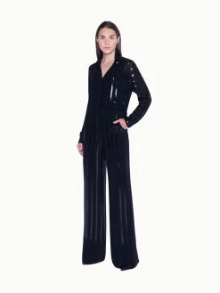 AKRIS Blouse In Silk Georgette With Sequin Stripes Embellishment 12 AKRIS Blouse In Silk Georgette With Sequin Stripes Embellishment -AKRIS sale 446330