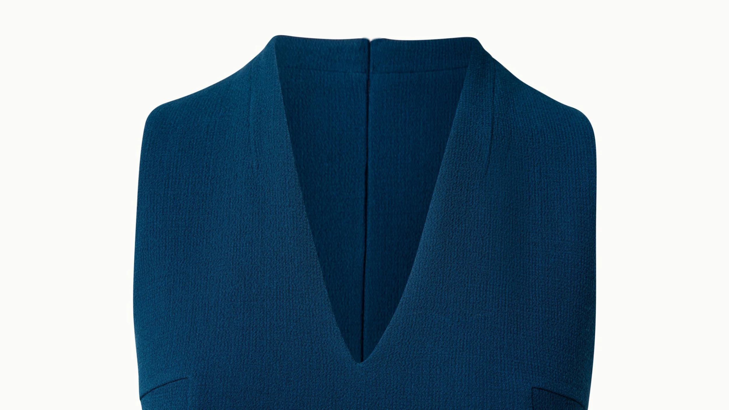 AKRIS Double Face Wool Crêpe V-Neck Sheath Dress 3 AKRIS Double Face Wool Crêpe V-Neck Sheath Dress - Image 3