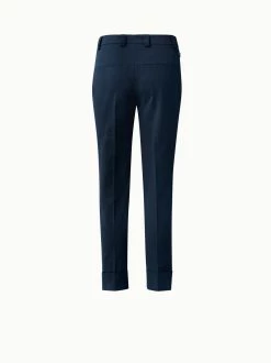 AKRIS Cuffed Cotton Poplin Ankle Length Pants -AKRIS sale 535578