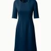 AKRIS Double Face Wool Crêpe Sheath Dress
