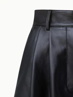 AKRIS High Waisted Lamb Nappa Leather Shorts -AKRIS sale 550042