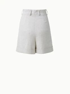 AKRIS Firis Linen Wool Double Face Shorts -AKRIS sale 550135