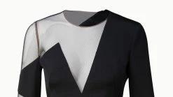 AKRIS Semi-Sheer Cutout Silk Crêpe Sheath Dress -AKRIS sale 550273