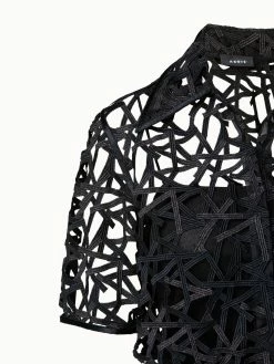 AKRIS Cropped Embroidered Semi-Sheer Blouse 8 AKRIS Cropped Embroidered Semi-Sheer Blouse -AKRIS sale 550465