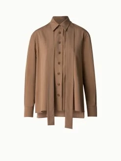 AKRIS Poplin Blouse With A-line Back