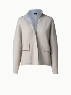 AKRIS Cashmere Bi-color Knit Cardigan -AKRIS sale 554996
