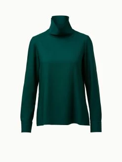 AKRIS Wool Serge High Neck Blouse -AKRIS sale 601603 21bbc964 de2e 4181 b573 c853796337a5