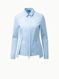 AKRIS Blouse Cotton Poplin Stretch -AKRIS sale 601621