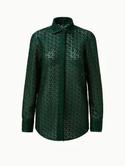 AKRIS Tunic Blouse Infinite Embroidery