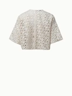 AKRIS Short Top In Infinite Wool Embroidery -AKRIS sale 601694