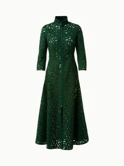 AKRIS Long Dress Second Glance Embroidery