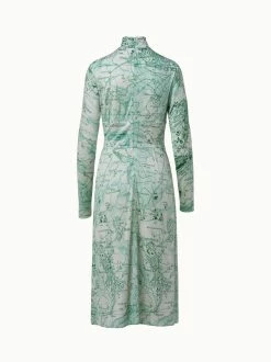 AKRIS Dress Wool Jersey St.Gallen Map Print -AKRIS sale 601878