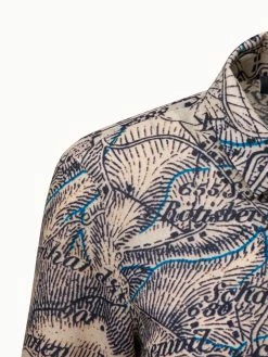AKRIS St. Gallen Map Print Wool Voile Blouse -AKRIS sale 602260