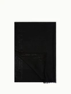 AKRIS Scarf Cashmere Silk Punch Card Print