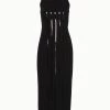 AKRIS Sheath Dress In Silk Crepe And Sequin Stripes