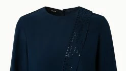 AKRIS Silk Crêpe Asymmetrical Sash Blouse -AKRIS sale 647276