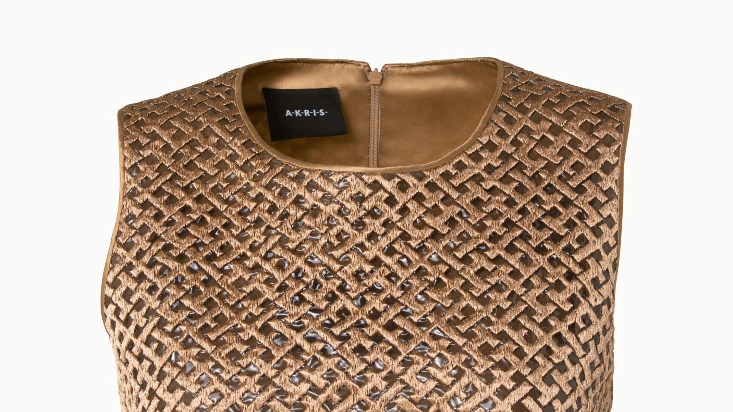 AKRIS Techno Embroidery On Foil A-Line Dress 5 AKRIS Techno Embroidery On Foil A-Line Dress - Image 5