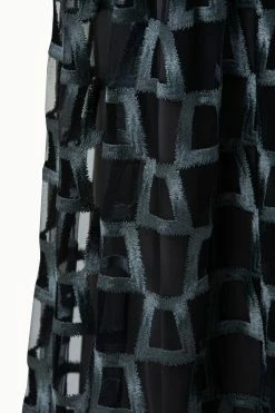 AKRIS Mixed Trapezoid Embroidery Gown -AKRIS sale 647806