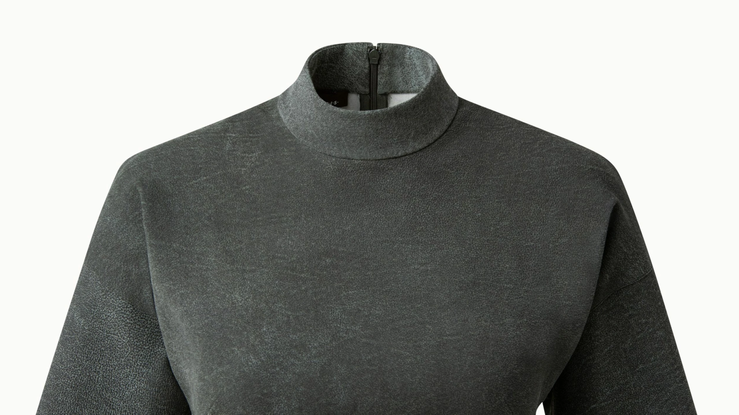 AKRIS Suede Stretch Mock Neck Blouse 3 AKRIS Suede Stretch Mock Neck Blouse - Image 3