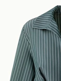 AKRIS Silk Crepe Stripes Shirt Dress -AKRIS sale 648204