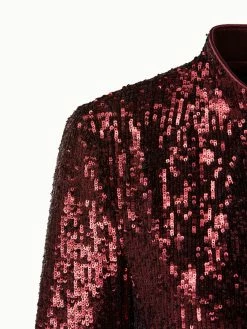 AKRIS Sequins Stretch Long Sleeve Sheath Dress -AKRIS sale 648473