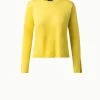 AKRIS Linen Cashmere Silk Boxy Knit Pullover