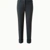 AKRIS Cotton Silk Stretch Cropped Tapered Pants