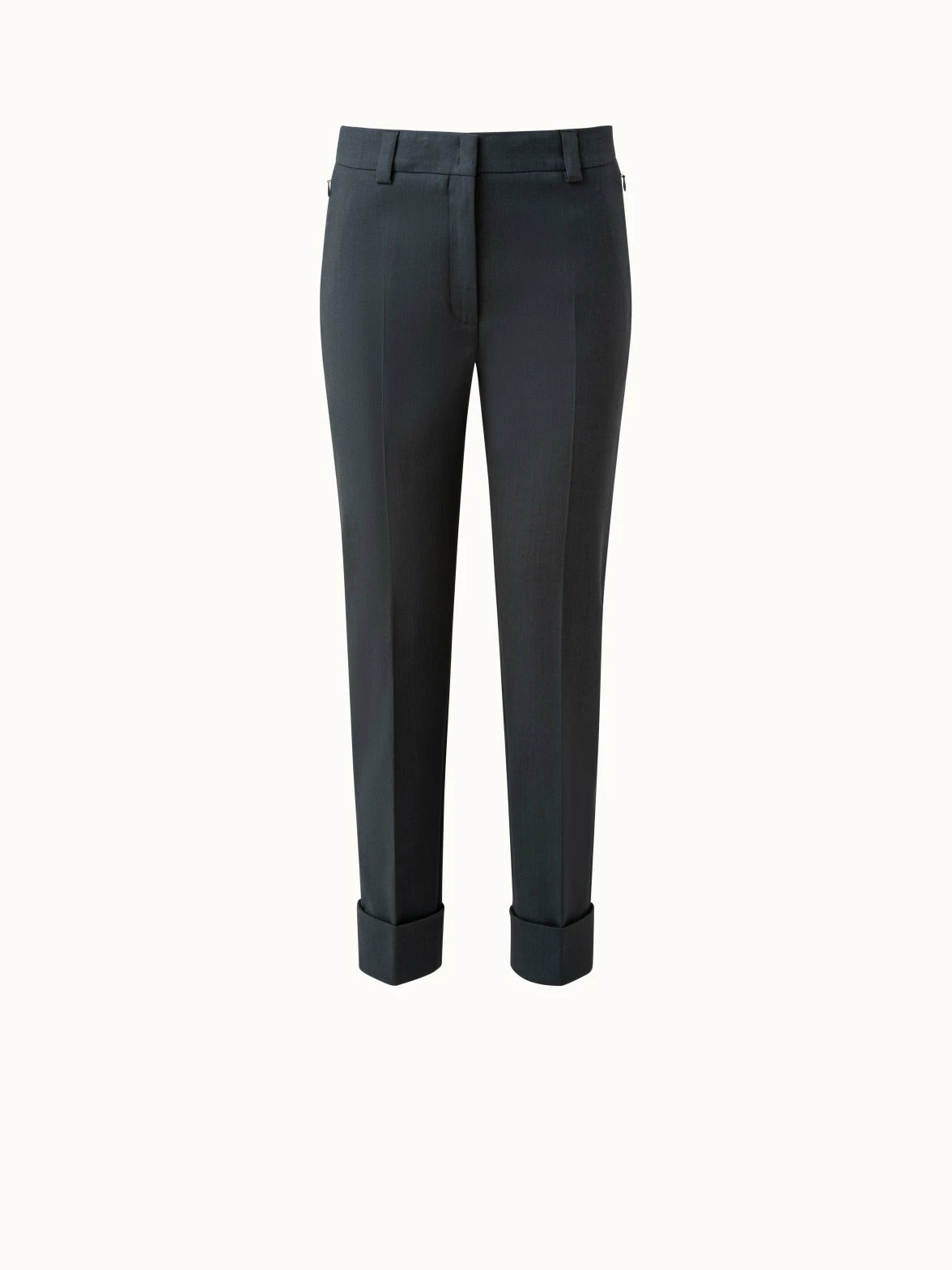 AKRIS Cotton Silk Stretch Cropped Tapered Pants 1 AKRIS Cotton Silk Stretch Cropped Tapered Pants