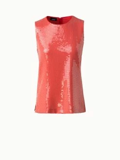 AKRIS Sequins Sleeveless Blouse