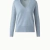 AKRIS Cashmere V-Neck Knit Pullover