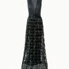 AKRIS Mixed Trapezoid Embroidery Gown