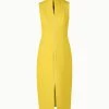 AKRIS Cotton Silk Sleeveless Fitted Sheath Dress