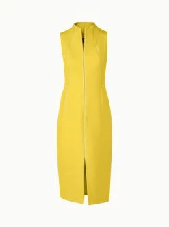 AKRIS Cotton Silk Sleeveless Fitted Sheath Dress