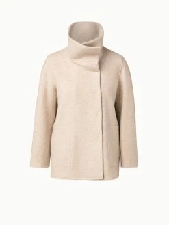 AKRIS Elize Cashmere Jersey Oversized Jacket
