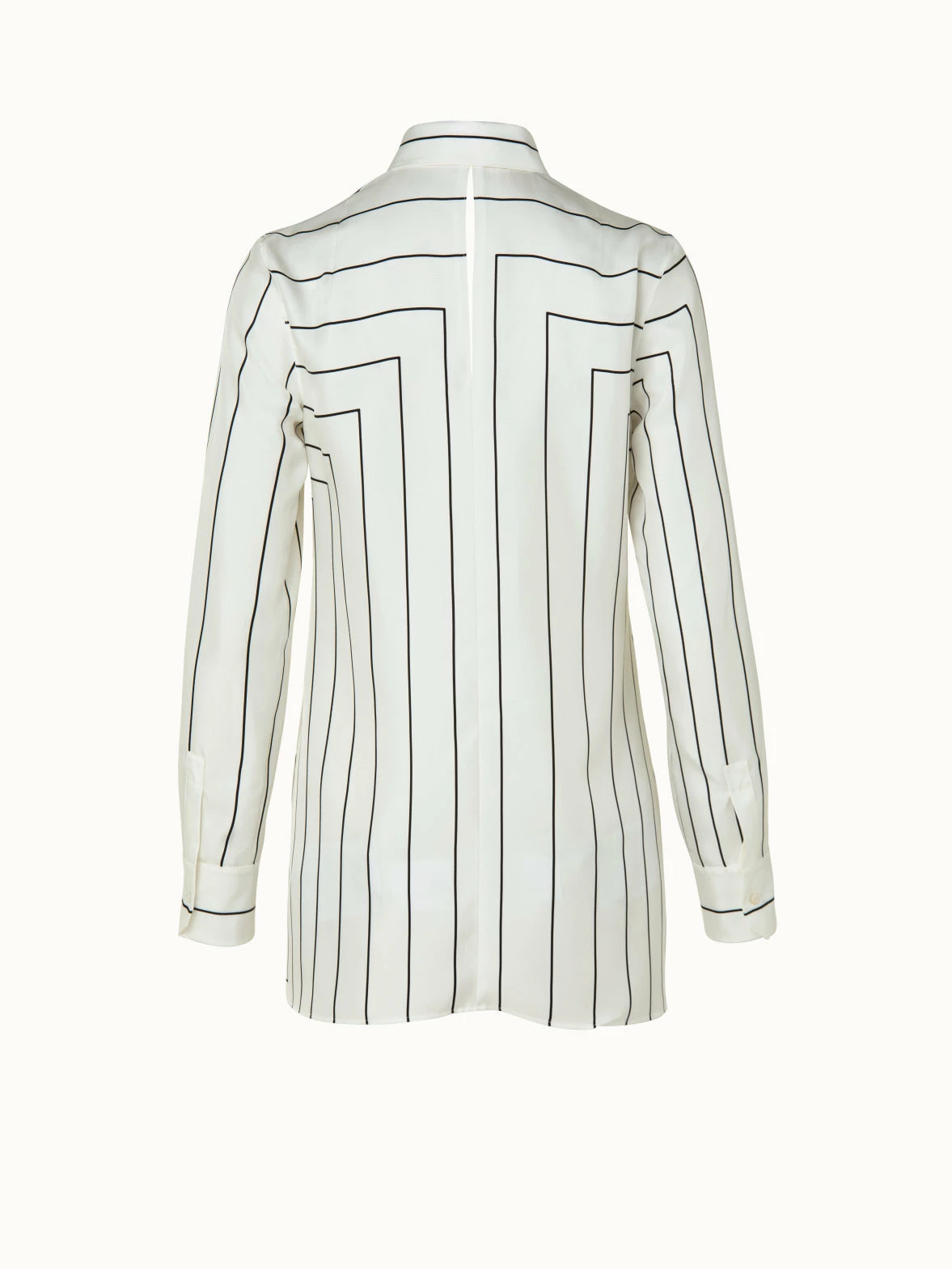 AKRIS Silk Twill Trapezoid Square Print Tunic Blouse 4 AKRIS Silk Twill Trapezoid Square Print Tunic Blouse - Image 4